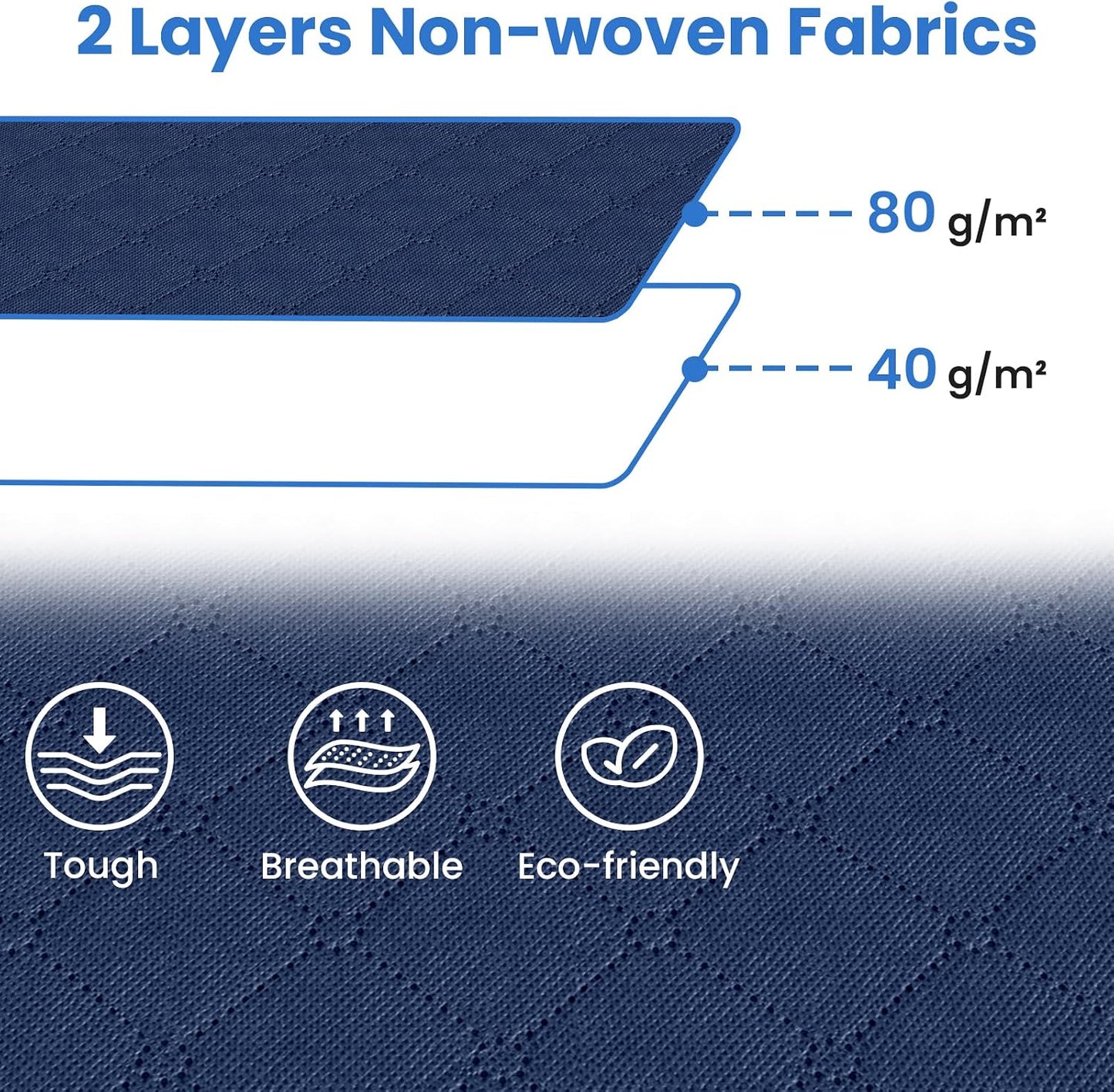 Fab totes 6 Pack Storage Bags for Clothes and Blanket, Foldable Closet Organizers and Storage with Zippers, Clear Window and Handles, Fabric Storage Bins for Sweater, Comforter, Bedding,Linen Sheets