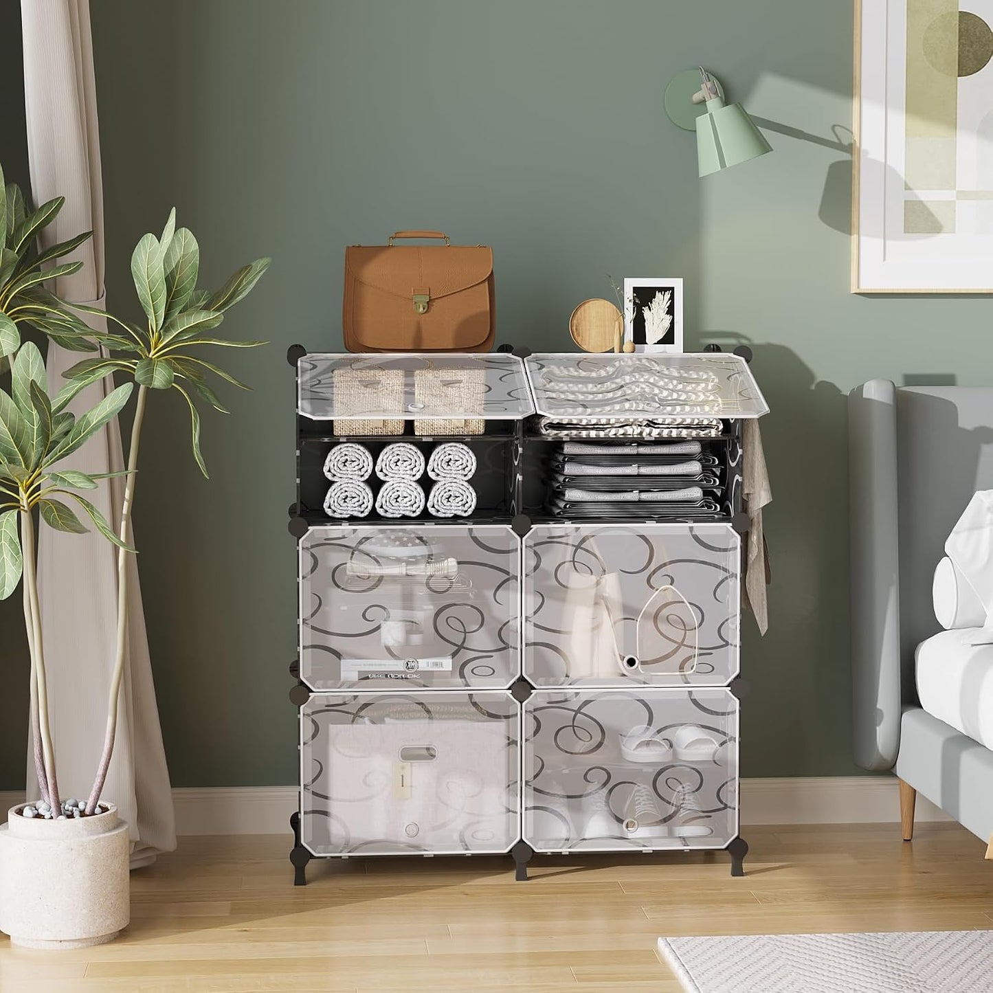 AWTATOS 8 Tiers Shoe Rack Organizer, 32 Pair Shoe Storage Cabinet, White | DIY Stackbale Plastic Shoe Organizer Shelves for Closet Entryway Hallway Bedroom