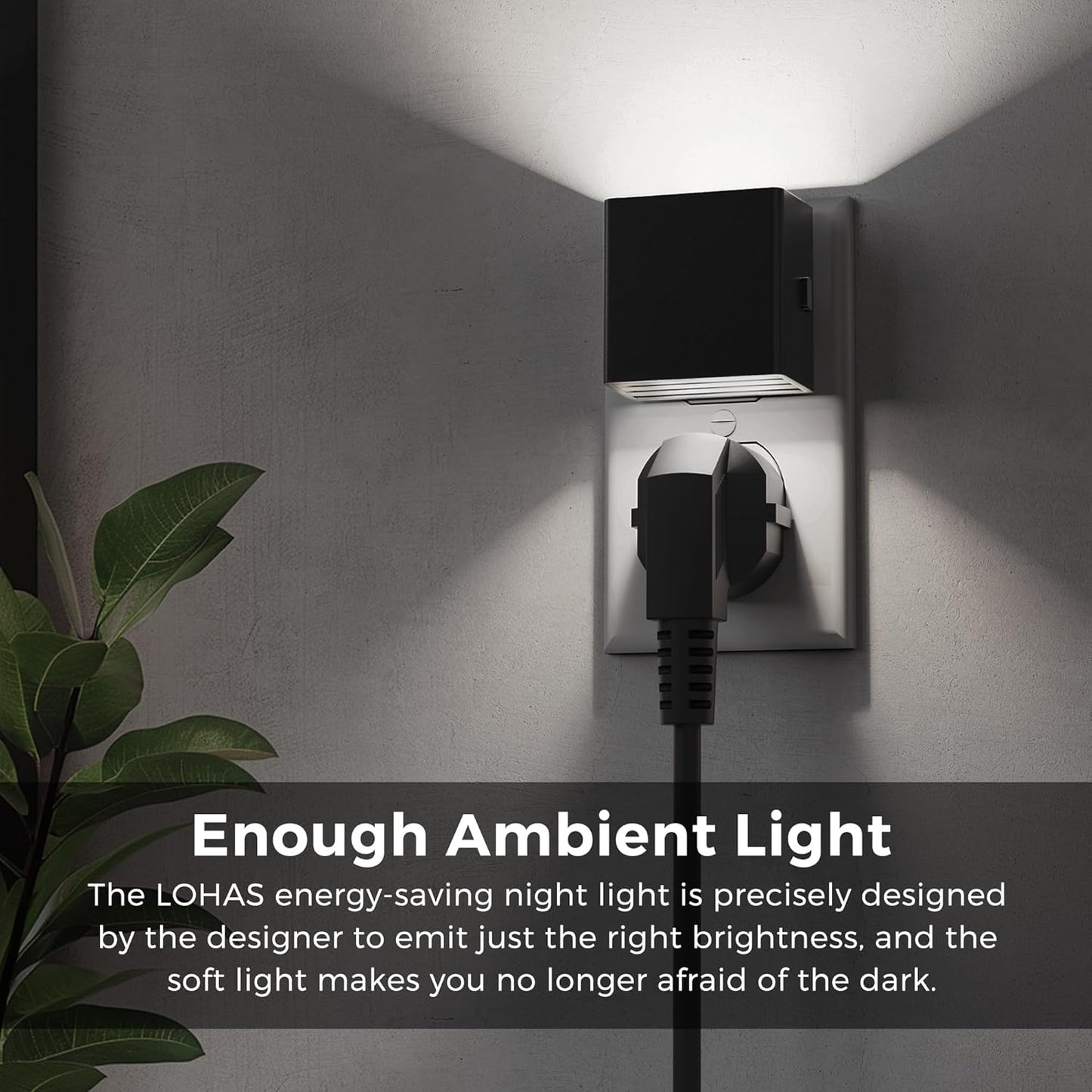 L LOHAS LED Motion Sensor Night Light, [2-Pack] Plug in Night Light with Motion Sensor and Dusk to Dawn Sensor, Brightness Adjustable, 3000K Soft White Nightlight for Bathroom Hallway Kitchen