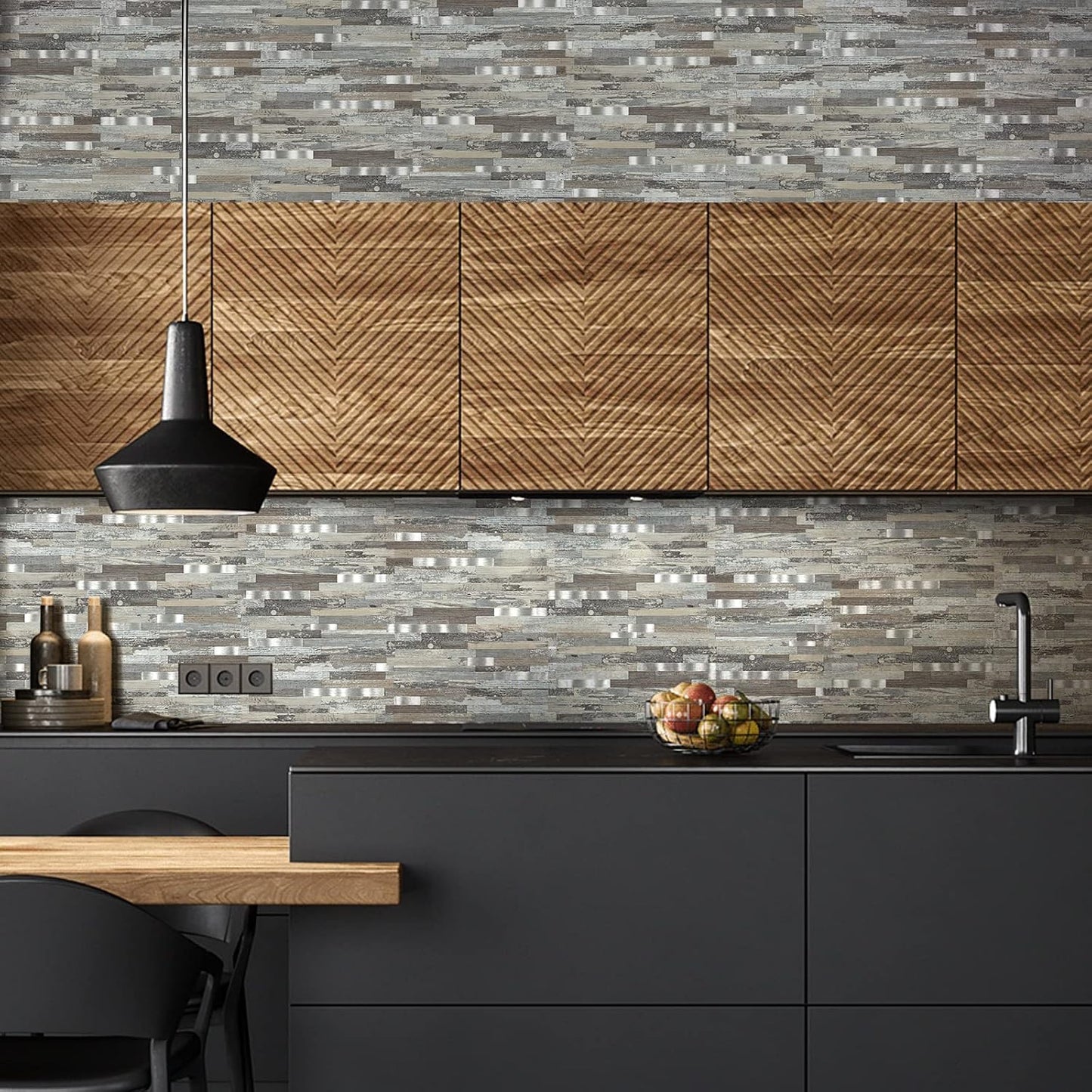 Midcard 20 Sheet Peel and Stick Backsplash, White Marble PVC Wall Tile for Kitchen Backsplash
