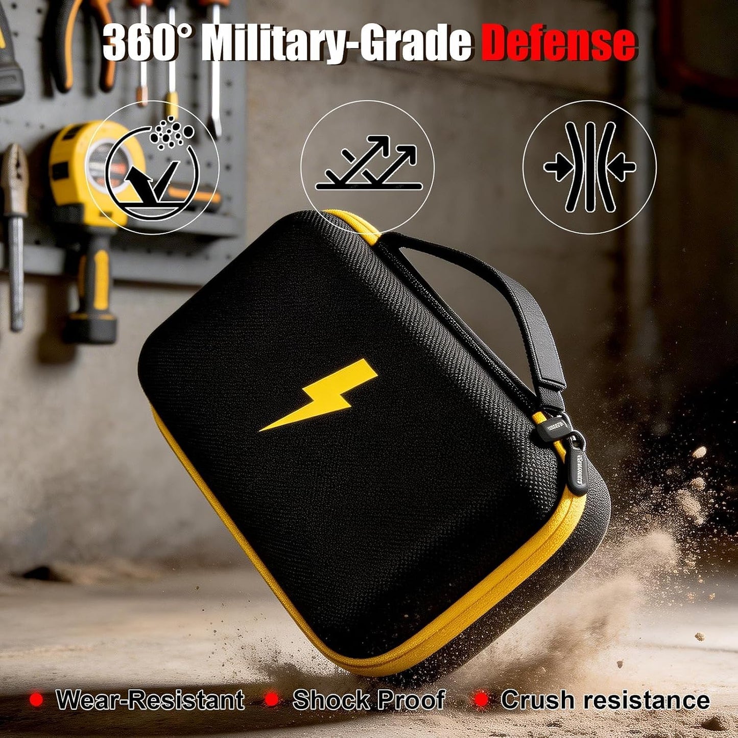 Comecase Hard Carrying Case for Fluke 87-V/ 88V/ 15B+/ 17B+ and More Digital Multimeter, Protective Travel Storage Bag - Black