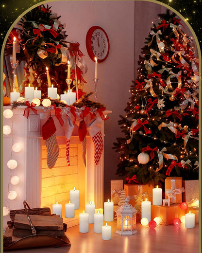 VIHOSE 9 Pack White Flameless Candles Set with Remote and Timer Flickering Flameless Battery Candles Flat Top LED Pillar for Wedding Outdoor Home Festival Decoration(D 3'' H 4'' 5'' 6'')