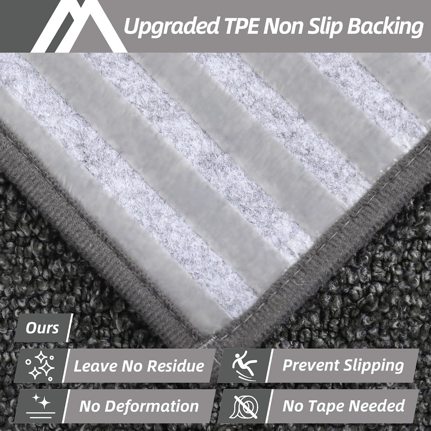 COSY HOMEER Edging Stair Treads Non-Slip Carpet Mat 28inX9in Indoor Stair Runners for Wooden Steps, Edging Stair Rugs for Kids and Dogs, 100% Polyester TPE Backing(4pc, Beige)