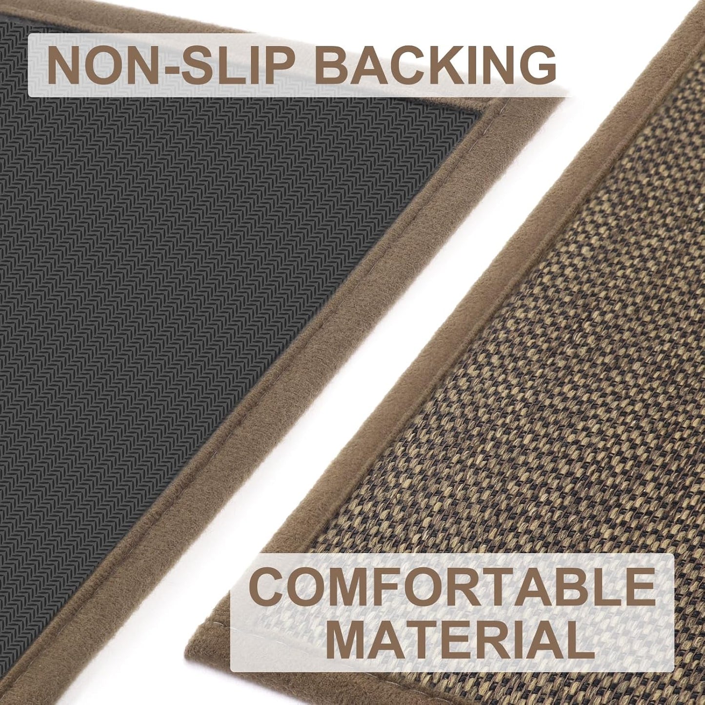 LEKEEPGO Door Mat 17"x29", Non Slip Door Mat Indoor Entrance, Rubber Backing Indoor Door mats Washable Absorbent Low-Profile Doormat Front Entryway Entry Resist Dirt Inside Door Mats, Khaki