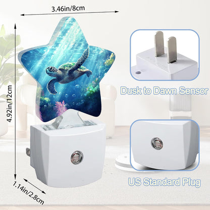 Lavender Butterfly Nightlight,Summer Flowers Star Night Lights Plug into Wall Decorations for Bedroom Bathroom,Dusk to Dawn Sensor Kitchen Hallway Stairs Energy Efficient Desk Lamp