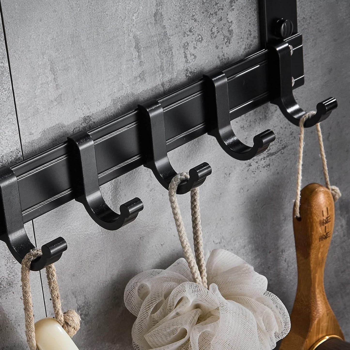 Laundry Clothes Drying Rack, Wall Mounted Swivel Towel Rack with Hooks and Swing Arms, Space Saver in Laundry Room and Bathroom, Space Aluminum