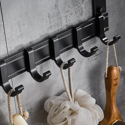 Laundry Clothes Drying Rack, Wall Mounted Swivel Towel Rack with Hooks and Swing Arms, Space Saver in Laundry Room and Bathroom, Space Aluminum