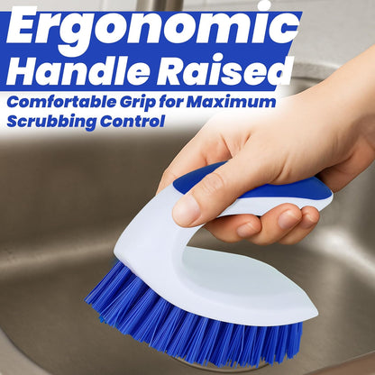 Scrub Brush, 2 Pack Household Cleaning Brushes with Stiff Bristles, Scrubbing Brush for Carpet, Shower, Bathtub, Kitchen, Pool Tile, Bathroom Scrubber, Small