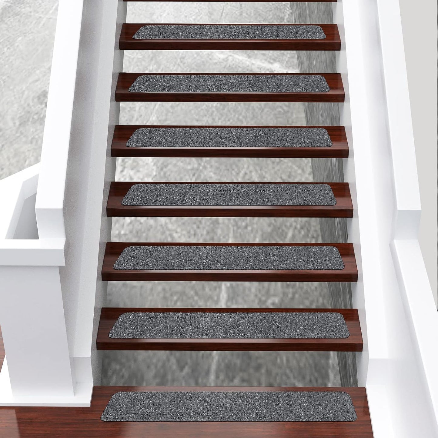 Qingluan Grip Tape, Heavy Duty Anti Slip Tape for Stairs Outdoor/Indoor Waterproof 4" x 33 ft, Safety Non-Slip Roll for Stair Step Traction Treads Stair Non Slip Strips Grey