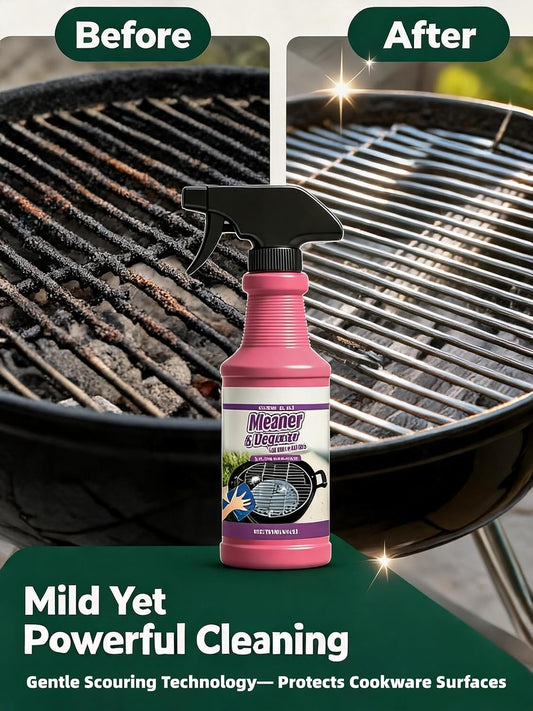 2026 Upgraded High-Concentration BBQ Grill Cleaner Foam - Heavy Duty Kitchen Degreaser Spray for Oven, Stove Top, Range Hood, Stainless Steel Grates - Stubborn Tar & Aged Grease Remover, 120ml