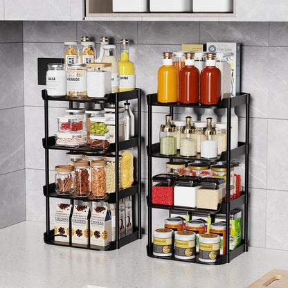 6 Tier Vertical Narrow Shoe Rack, Stackable Tall Skinny Shoerack, Compact Single Shoes Storage Tower for Slim Space, Corner Plastic Shelves, for Hallways, Entryway, Bedrooms Organizer, Black