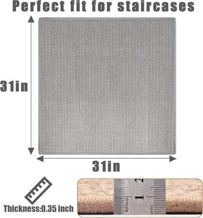 15Pcs Stair Treads for Wooden Steps With Self Adhesive, 8"x30" Non Slip Stair Runners-Peel & Stick Indoor Stair Carpet Runner, Resistant Runner for Kids, Elders and Pets, Black