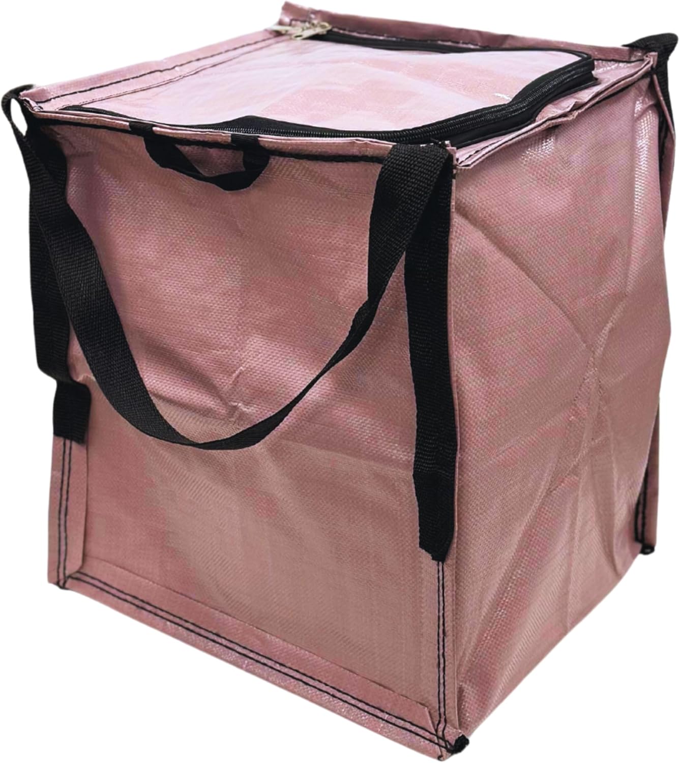 DURASACK XL 48-Gallon Zipper Top Heavy Duty Storage Tote Bags, Black | Rugged Woven Polypropylene Moving Bag, Reusable Self-Standing Design, Holds up to 500 Pounds