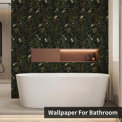Removable Peel and Stick Wallpaper Boho 17.5 x 118 in Floral for Bedroom Bathroom Easy Peel Off Stick on Wallpaper Contact Paper Renter Friendly Wall Paper