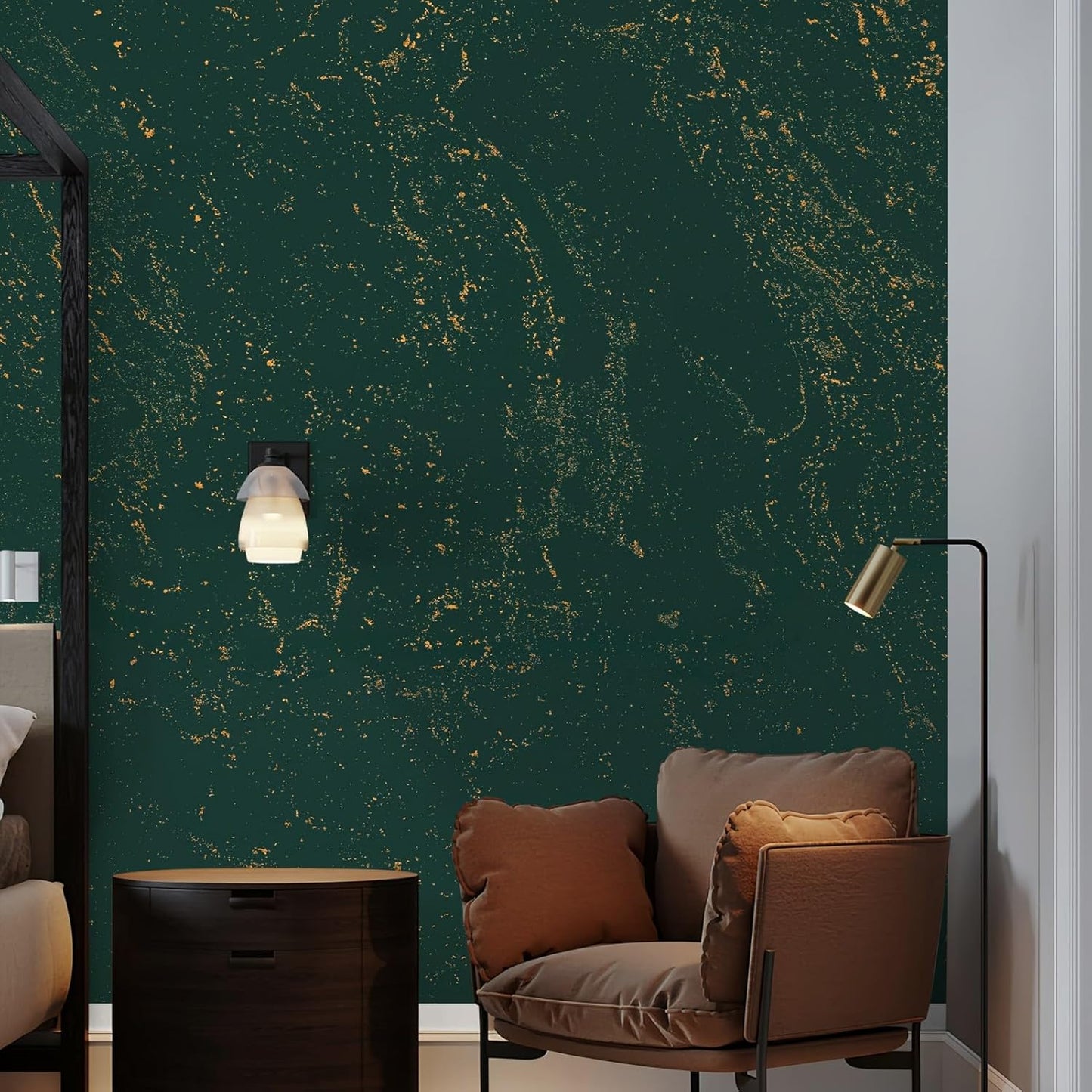 Dimoon 17.3" X 78.7" Peel and Stick Wallpaper Floral Contact Paper Boho Beige White Renter Friendly Natural Wall Paper Waterproof Removable Self Adhesive Wallpaper for Bedroom Livingroom Vinyl Roll