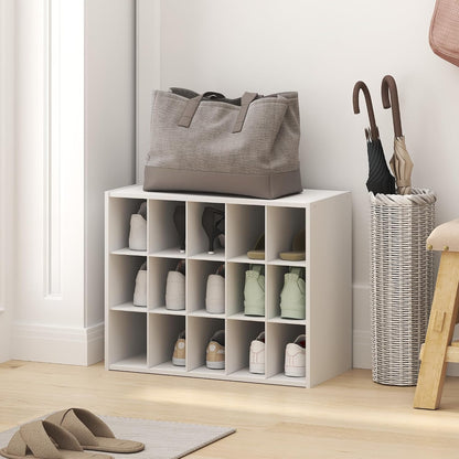 Furinno FANO Shoe Rack, 24-Inch Width 2-Tier Shoe Organizer, Stackable Shoes Storage, 11.7 x 24.2 x 11.7, for Closet Entryway, Office, Garage, Amber Pine