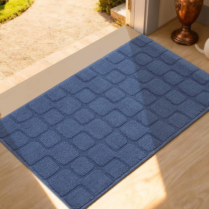 Front Door Mat Outside Entrance, Outdoor Indoor Door Mats for Entryway, Entrance, Entry, Patio, Waterproof Non Slip Doormat, Low-Profile, 20" × 31.5“, Black