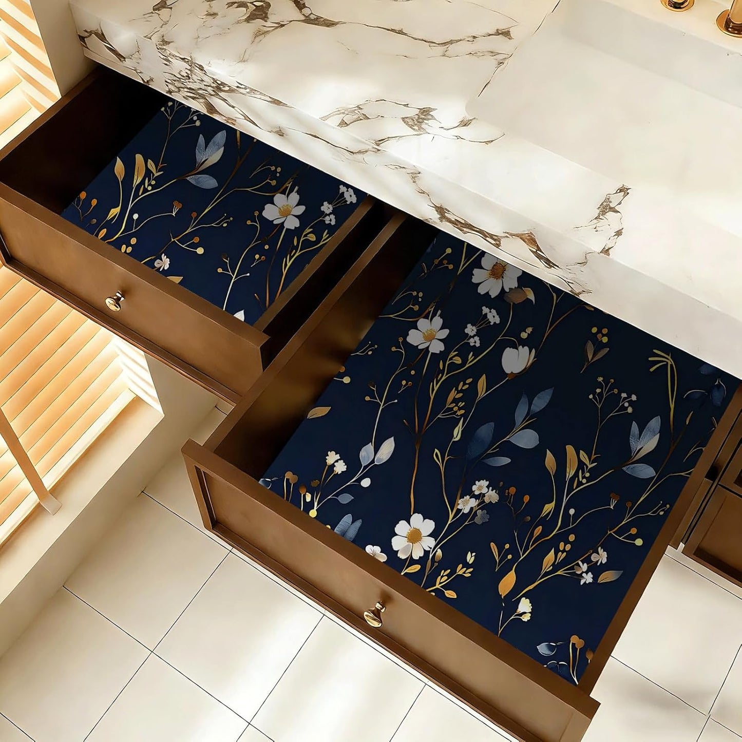 Peel and Stick Wallpaper, Soft Wildflower Botanical Contact Paper, PVC Vinyl Removable Wall Covering, Waterproof Easy-Clean, No Residue Renter Friendly, Neutral Decor, 39.4x17.3 in (Flowers2)