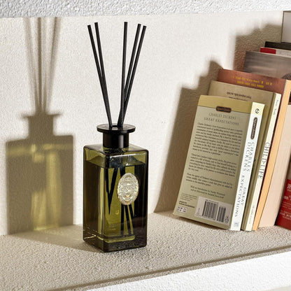 M&SENSE 6.3 oz Large Reed Diffuser Set | Lime+Basil Scent Oil Diffuser with Sticks | Hotel Collection Non-Toxic Home Fragrance |for Bedroom Bathroom Living Room - Colors A