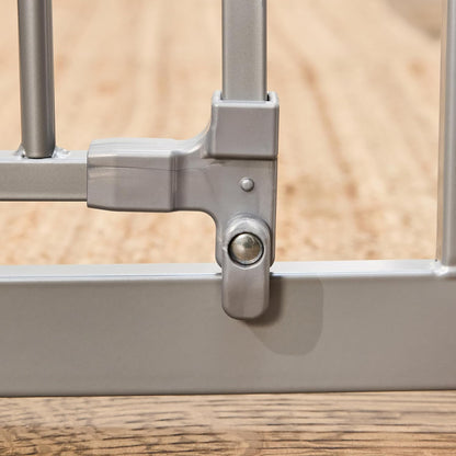 Regalo Safety 29-38.5" Baby Gate for Doorways & Bottom of Stairs, Pressure Mounted Baby Gate with Door for Babies, Toddlers & Pets, Tested & Safe for 30 Years, American Designed, American Owned, White