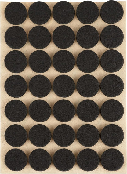 Furniture Felt Pads 3/4" (19mm) Diameter Round 3M Self Adhesive Protects Furniture and Floors Against Bumps and Scratches 140 Pack - Black