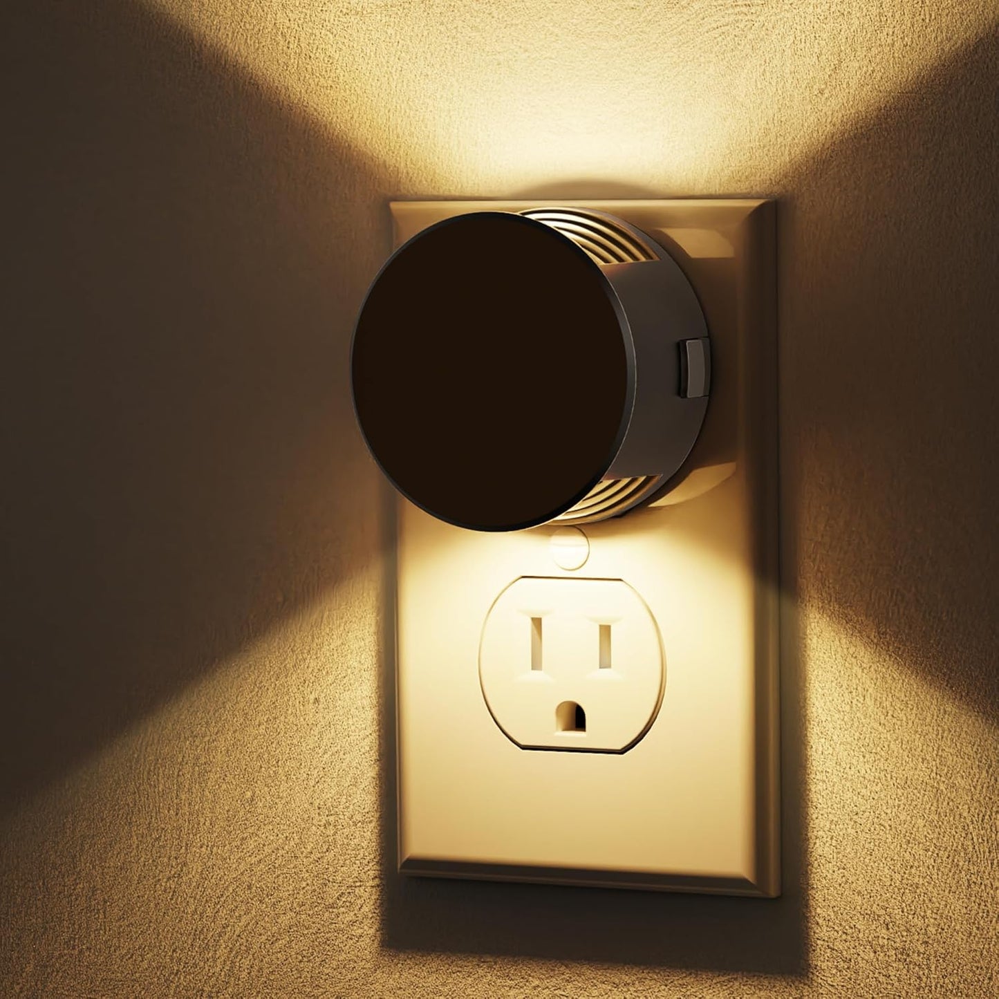 Briignite Night Lights Plug into Wall [2 Pack], White Night Light Dusk to Dawn Sensor Nightlight, Brightness Adjustable 3000K Soft White, Plug in Night Light for Bedroom, Hallway, Stairs, Kitchen