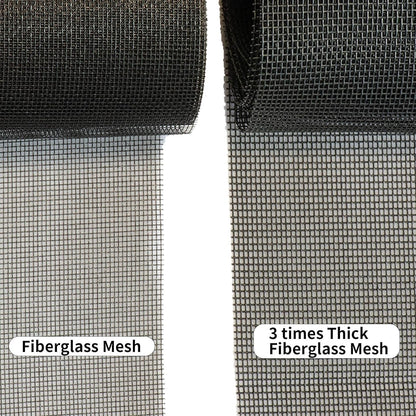 Tooltriz Pet Proof Window Screen Replacement, 48“ x 100" Upgraded Thicken Charcoal Fiberglass Mesh for Sliding Pet Screen Door Repair Kit - Screen Door Protector for Dogs Patio Screen mesh
