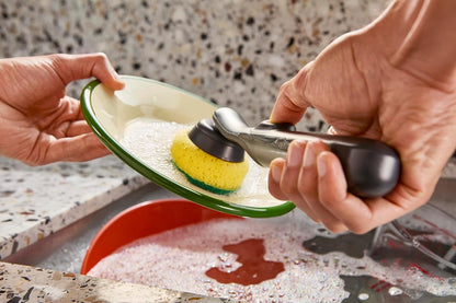 Joseph Joseph SinkTech Dish Brush with Replacement Head, Durable Bristles, Easy to Replace