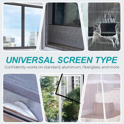 Window Screen Repair Tape, Strong Adhesive Screen Patch, Fiberglass Screens Tape Mesh Repair for Covering Window or Doors Pet Mesh Cage Tears Holes Ideal for Home, Apartment, Dorm