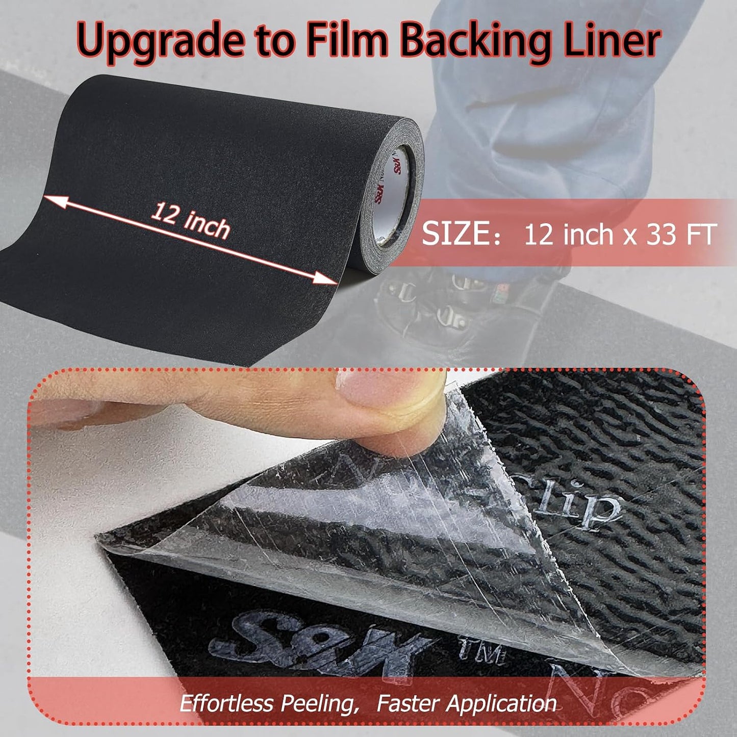 S&X Premium Outdoor Anti-Slip Tape - 4" x 60' Black Non-Slip Traction for Stairs, Ramps, Walkways, Boats, Weatherproof, High Traction, Long-Lasting Safety Solution