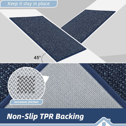 BEQHAUSE Dirt Trapper Door Mat 20" x 32", Non-Slip Washable Doormats Entrance Mat, Dirt Resistant and Absorbent Welcome Mat, Low Profile Floor Mats for Front Back Door and Entryway, Beige