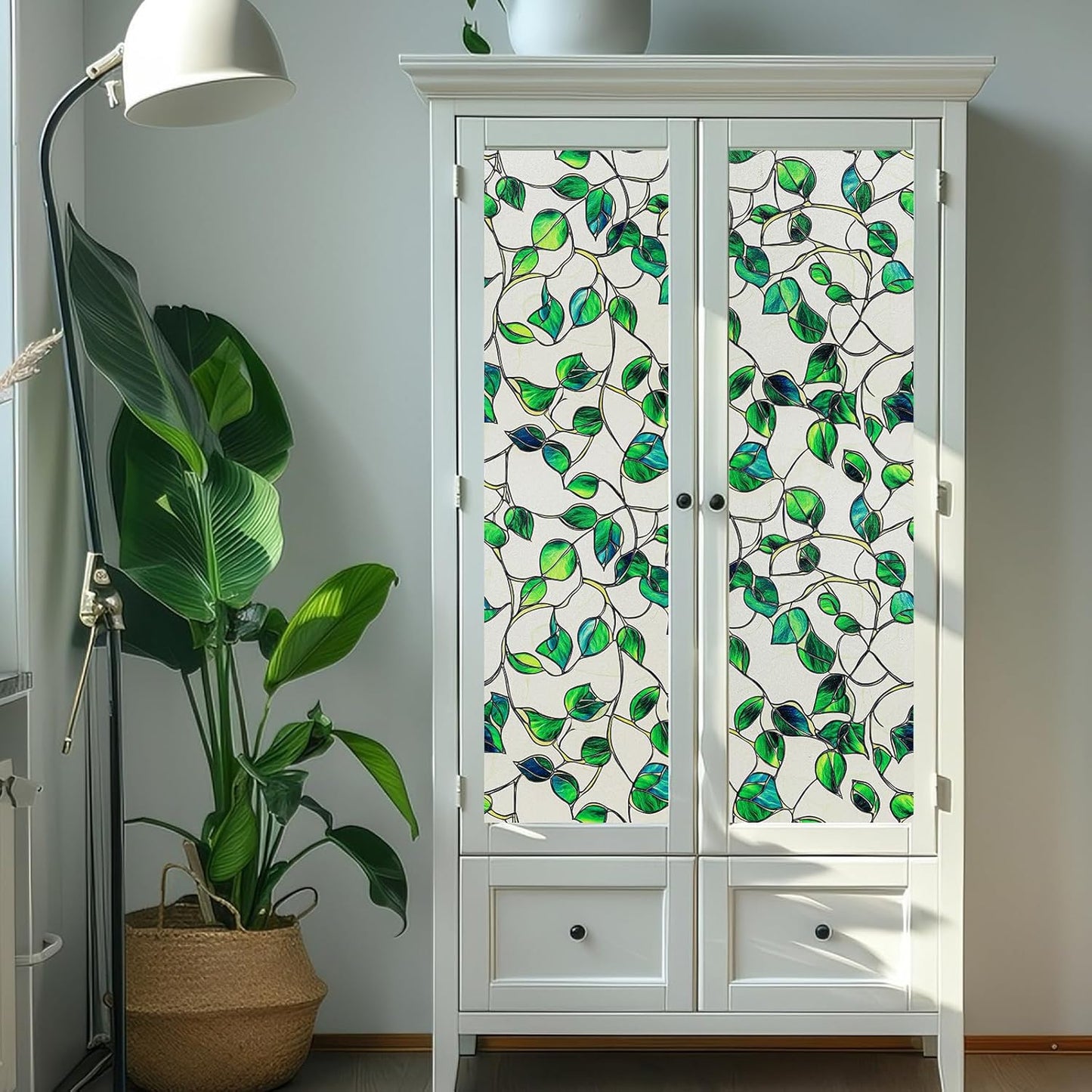 SOMWISE Frosted Glass Window Film, Heat Insulation, UV Block, Anti-Glare, One Way Privacy Tint, Static Cling for Home Bathroom Door, Renter Friendly, Day & Night Privacy