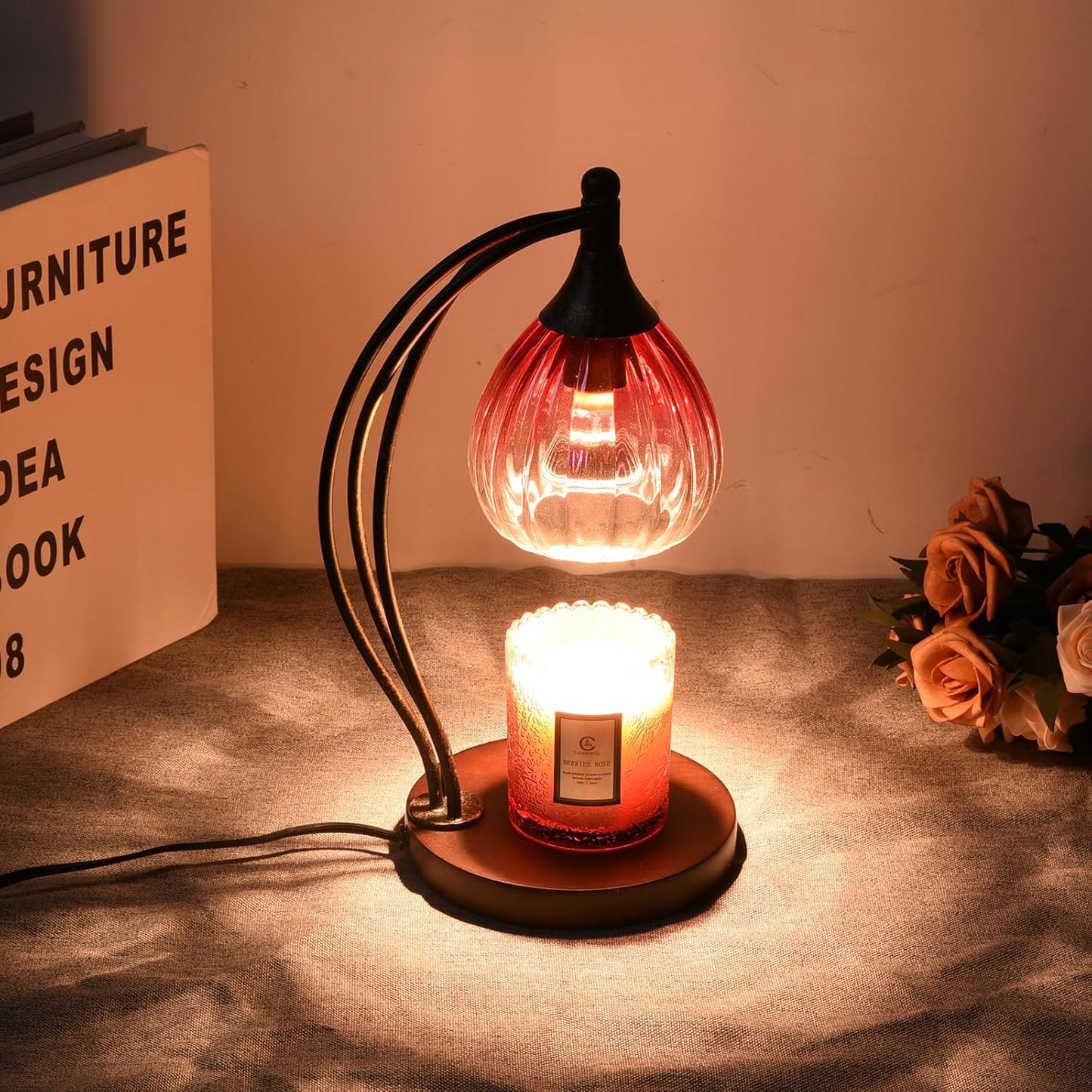 Candle Warmer Lamp with Timer Dimmer - Electric Light Wax Warmer for Jar Candles - Lamp with 2 Bulbs, Unique Birthday Gifts for Women Mom House Warming Gifts New Home Decor