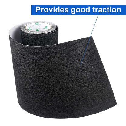 BOMEI PACK Black Anti Slip Tape, 4 Inch x 33 Foot Non-Slip Traction Grip Tape for Stairs, Waterproof Stair Treads Grip Non Slip, Non Skid Tape for Steps, Outdoor Black Grip Tape