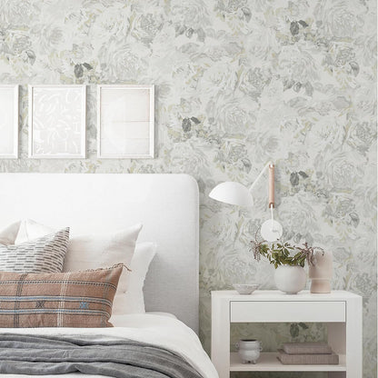 Dimoon 17.3" X 78.7" Peel and Stick Wallpaper Floral Contact Paper Boho Beige White Renter Friendly Natural Wall Paper Waterproof Removable Self Adhesive Wallpaper for Bedroom Livingroom Vinyl Roll