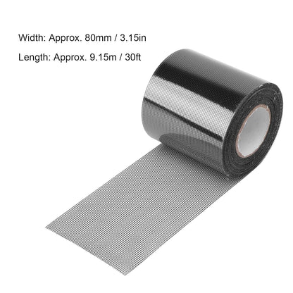 Window Screen Repair Tape, 80mmx9.15m Heavy Duty Screen Repair Kit Transparent Self Adhesive Mesh Screen Repair Patch for Window Screen and Screen Door Tears Holes (Gray)