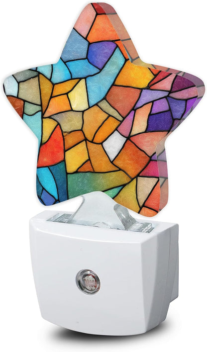 Lavender Butterfly Nightlight,Summer Flowers Star Night Lights Plug into Wall Decorations for Bedroom Bathroom,Dusk to Dawn Sensor Kitchen Hallway Stairs Energy Efficient Desk Lamp