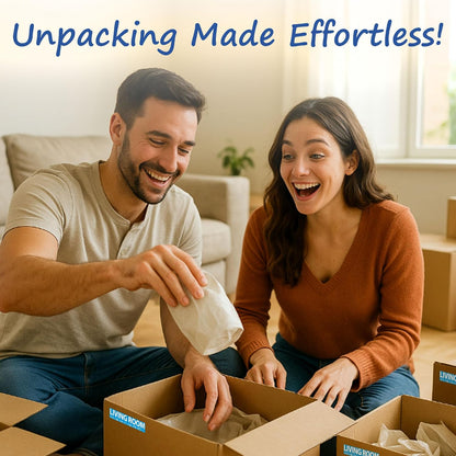 250 Home Moving Labels for 1 Bedroom — 5 Color-Coded Room Labels (50 Each) + Fragile Stickers for Moving Boxes, Supplies, Wardrobe Boxes, Apartment Moves