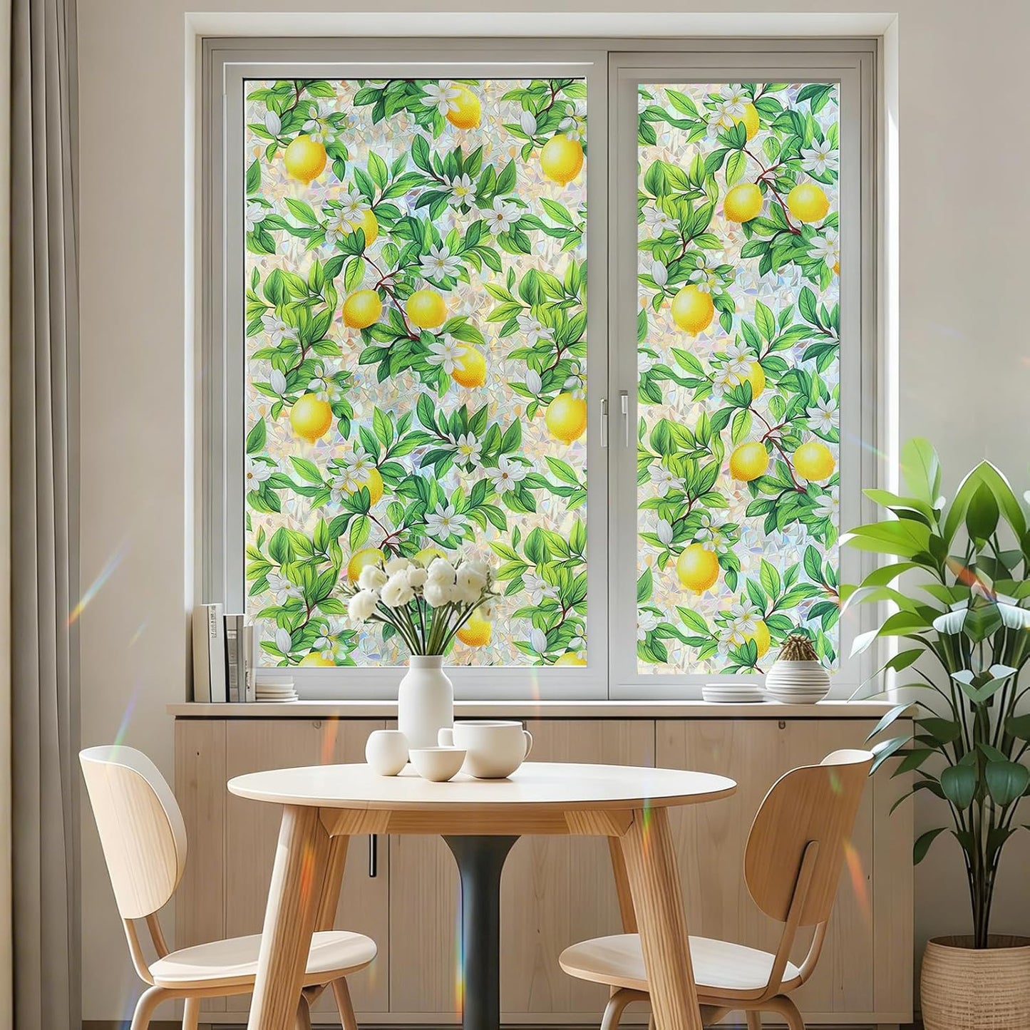 SOMWISE Frosted Glass Window Film, Heat Insulation, UV Block, Anti-Glare, One Way Privacy Tint, Static Cling for Home Bathroom Door, Renter Friendly, Day & Night Privacy