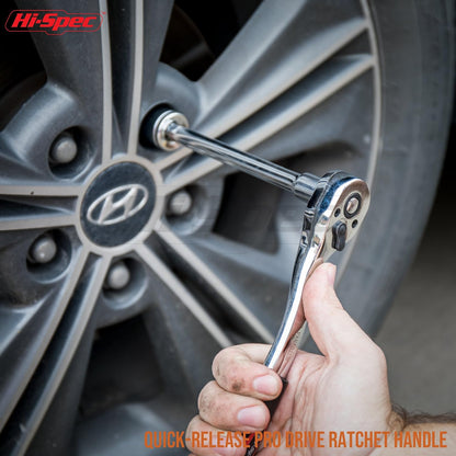 Hi-Spec 73pc Home and Garage Tool Kit Set. Essential Household and Auto Repair Tools. Includes Pliers, Sockets, Wrenches and a Hex Key Set in a Toolbox Carry Case