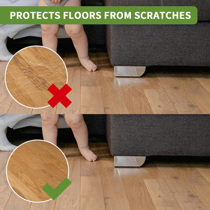 Non Slip Furniture Pads 36 PCS 1'' Square - Anti Slip Furniture Pads - Self Adhesive Rubber Feet Furniture Feet - Chair Leg Floor Protectors - Keep Furniture in Place