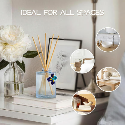 COCORRÍNA Reed Diffuser, White Magnolia Scent Oil Diffuser, 6.09 fl oz, 8 Reeds, Long-Lasting Home Fragrance, Bathroom Bedroom Office & Shelf Decor