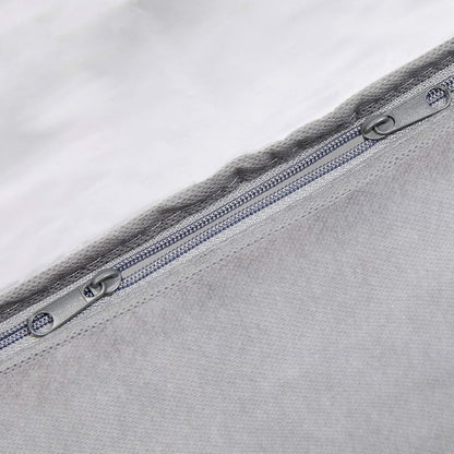 Amazon Basics Under Bed Storage Bags for Clothes and Blankets, Foldable Fabric Zipper Container with Clear Window and Reinforced Handles, Space Saving, 18 x 42 x 6 inches, Gray, 2-Pack