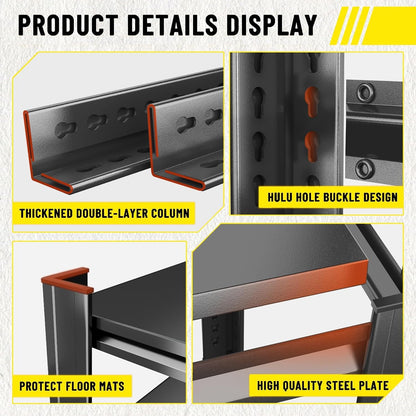 Over The Washer and Dryer Storage Shelf, Height-Adjustable 4-Tier Metal Heavy Duty Over The Washer, Organizer Rack for Washer Dryer, Laundry Room Organizer Rack, Multi-Functional Storage Shelf