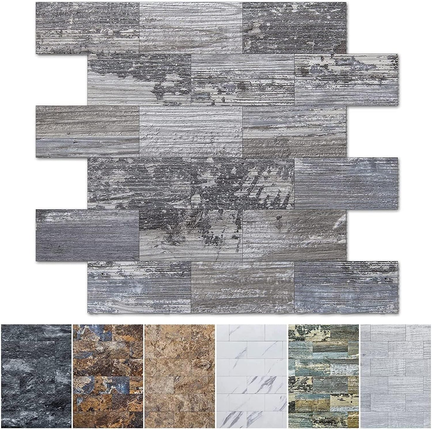 Art3d 10-Pack Peel and Stick Wall Tile for Backsplash, Stick on Stone Tile for Kitchen Bathroom Fireplace Vanitity in Stone Beige