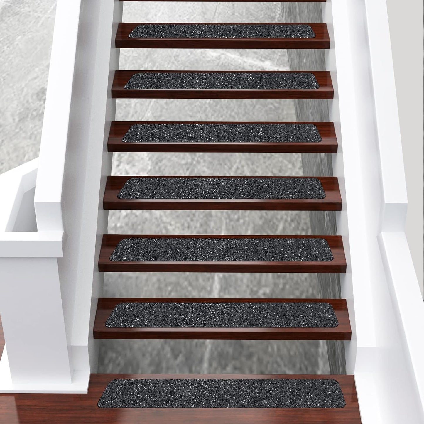 Qingluan Grip Tape, Heavy Duty Anti Slip Tape for Stairs Outdoor/Indoor Waterproof 4" x 33 ft, Safety Non-Slip Roll for Stair Step Traction Treads Stair Non Slip Strips Grey