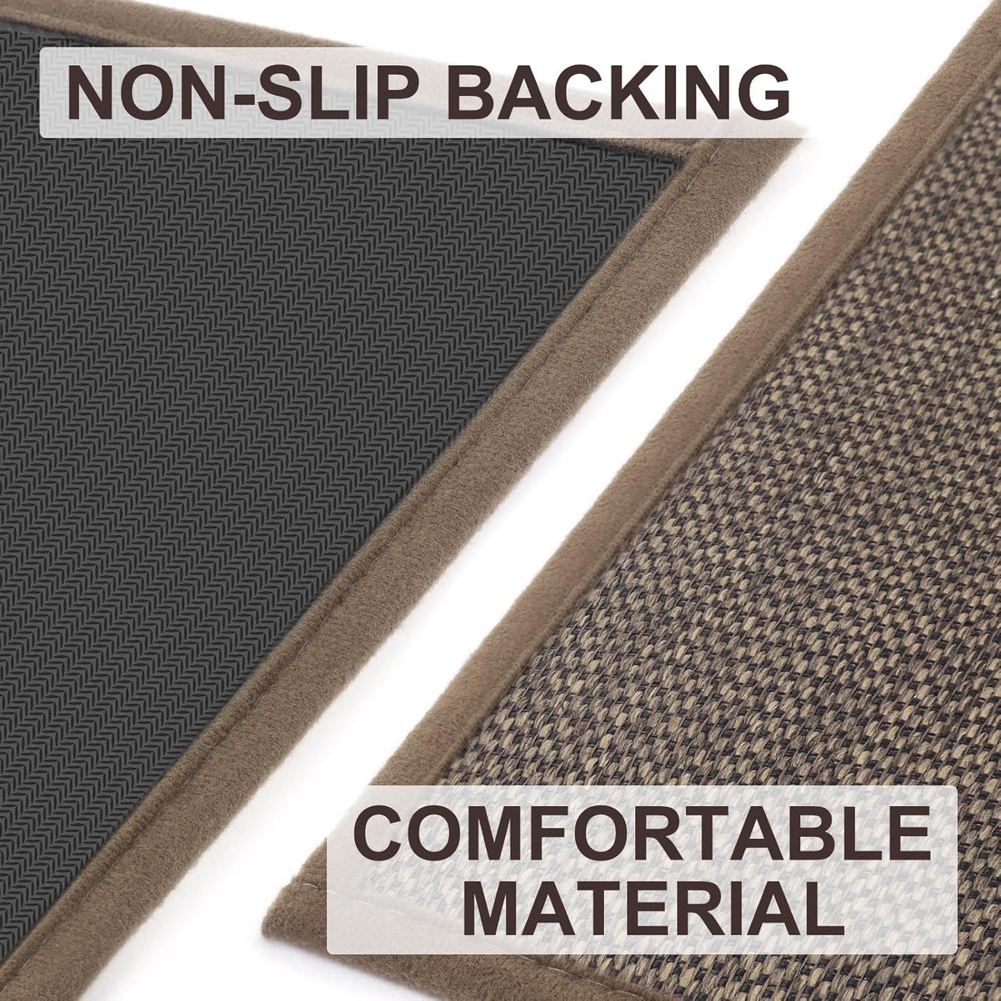 LEKEEPGO Door Mat 17"x29", Non Slip Door Mat Indoor Entrance, Rubber Backing Indoor Door mats Washable Absorbent Low-Profile Doormat Front Entryway Entry Resist Dirt Inside Door Mats, Khaki