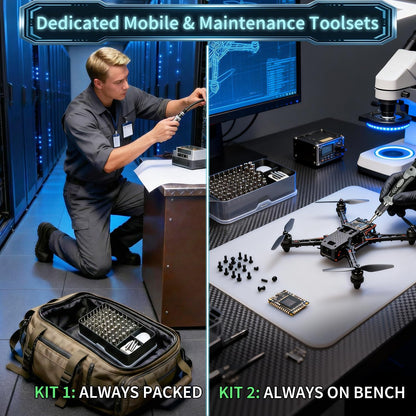 SHOWPIN Precision Computer Screwdriver Kit: 122PCS Laptop Screwdriver Sets | 101 Magnetic Drill Bits, Computer Accessories, Electronics Tool Kit Compatible for Tablet, PC, iPhone, PS4 Repair
