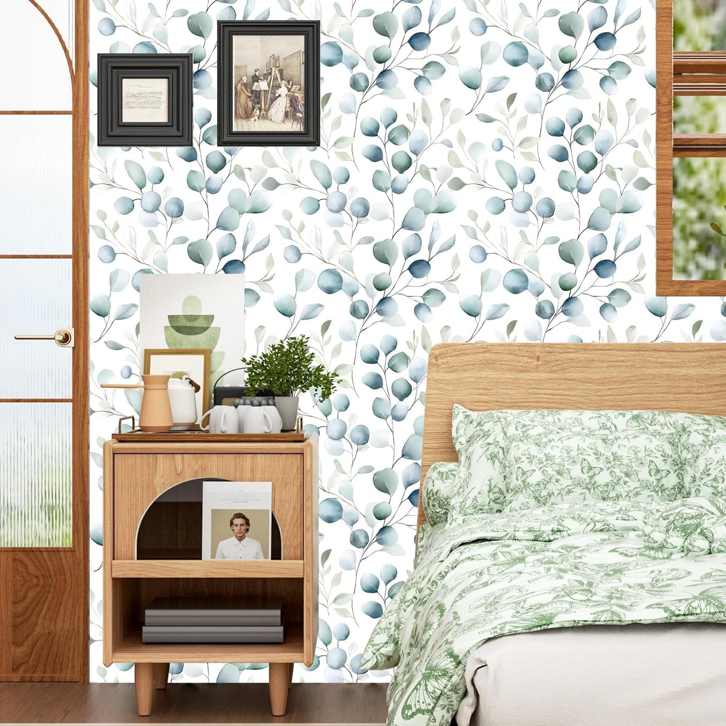 Danodoi Yellow Floral Wallpaper Peel and Stick Vinyl Wallpaper Stick and Peel Colorful Contact Paper for Cabinets Waterproof Self Adhesive Wall Paper for Kitchen Countertop Wall 17.5" x 118"