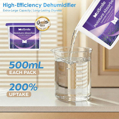 Moisture Absorbers, Efficient Humidity Absorber ＆ Odor Eliminator Boxes, Refillable Car Dehumidifier for Closet, Bathroom, Basement＆ RV, 3 Pack, Fragrance Free